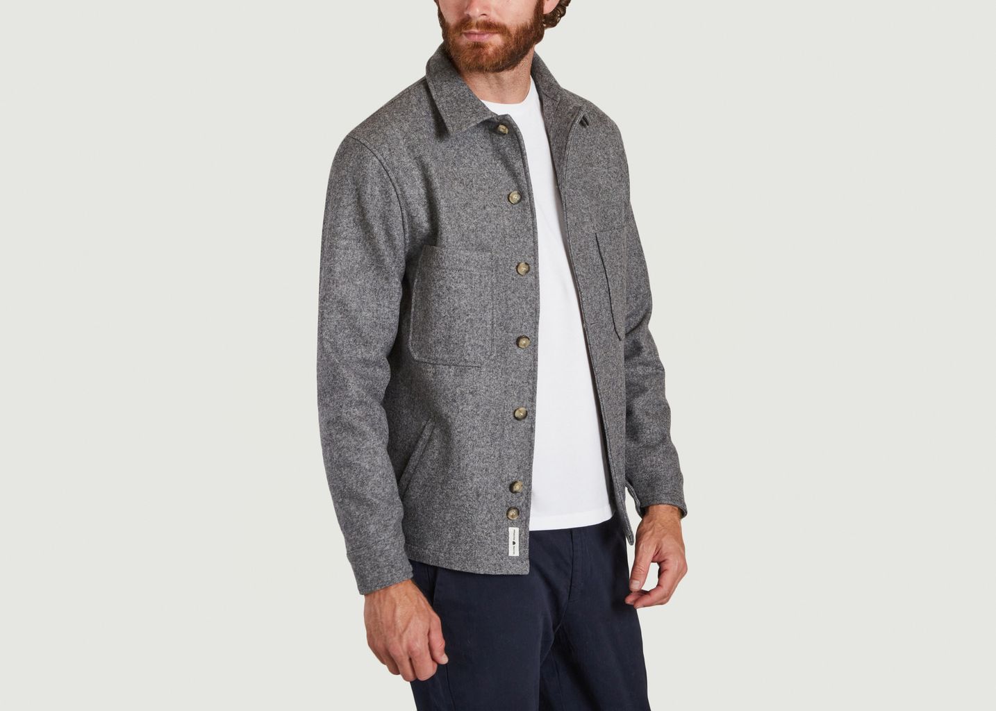 Veste En Laine Épaisse Grise - Cuisse de Grenouille