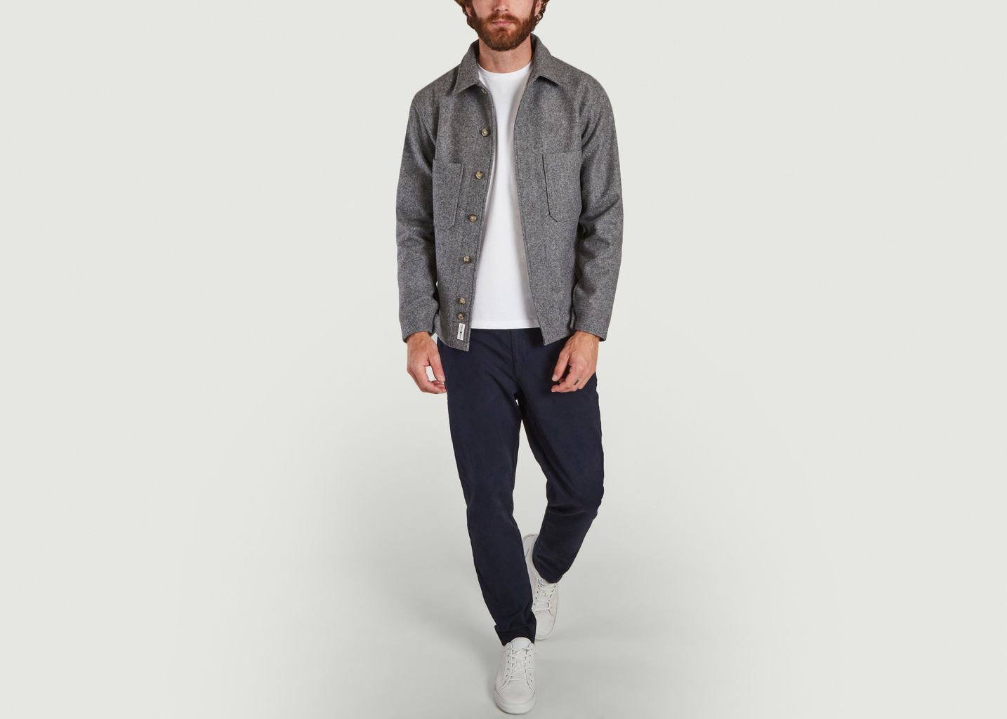 Veste En Laine Épaisse Grise - Cuisse de Grenouille