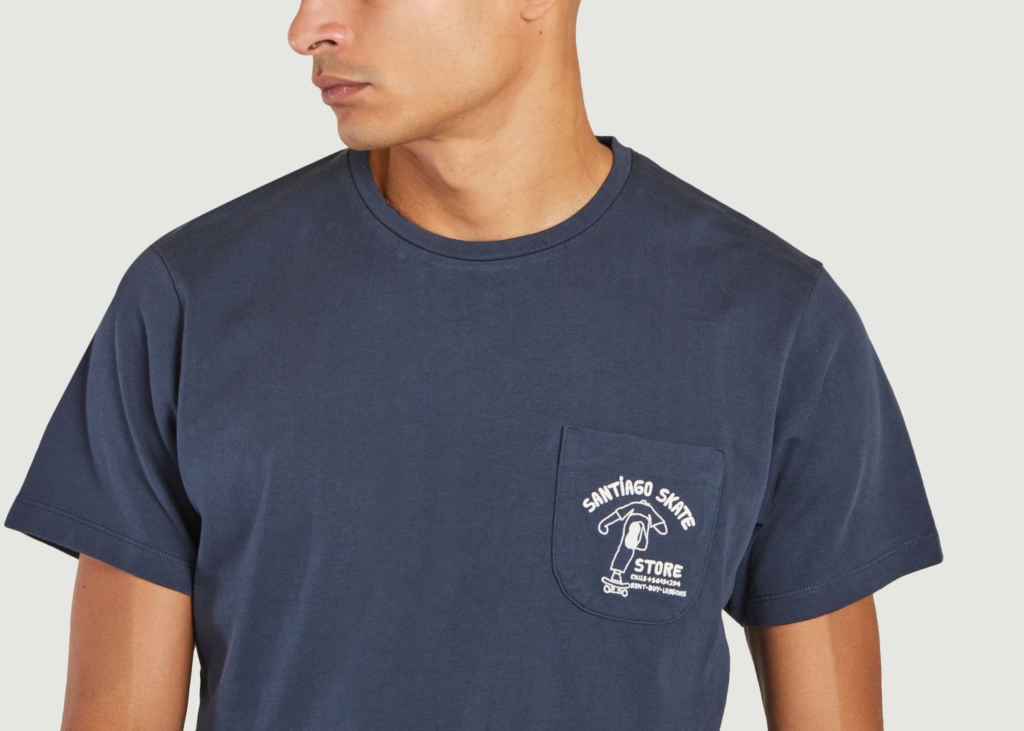 T-shirt with embroidered pocket Odil - Cuisse de Grenouille