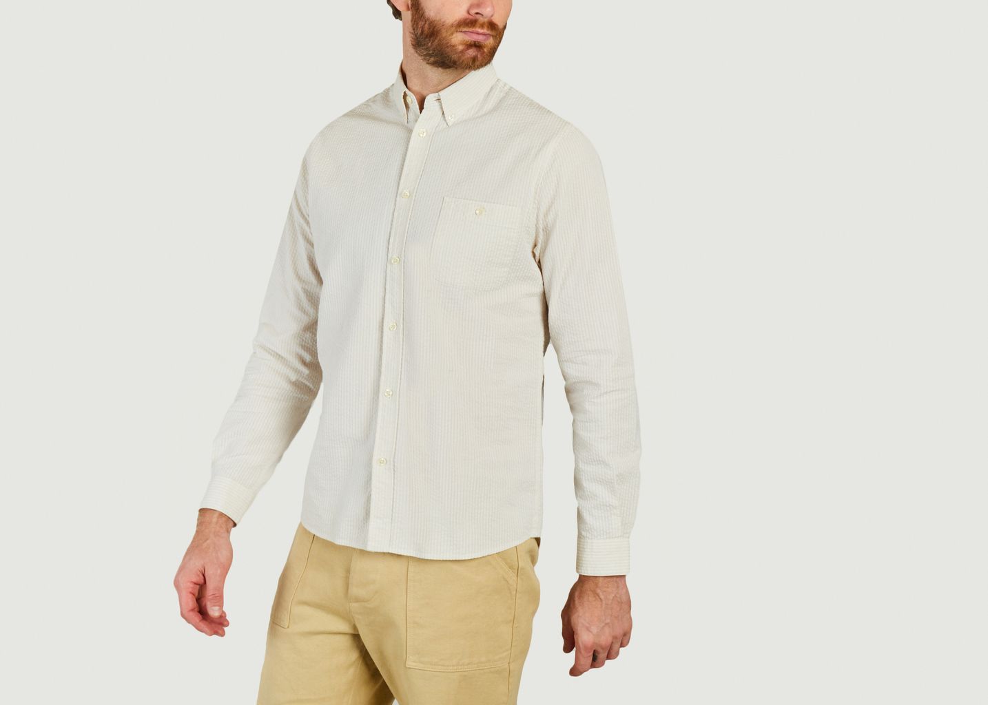 Severin Seersuck Shirt - Cuisse de Grenouille