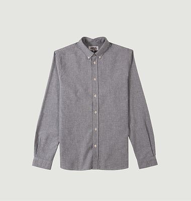 Straight-cut shirt in brushed Oxford cotton