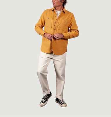Brushed cotton overshirt with pockets