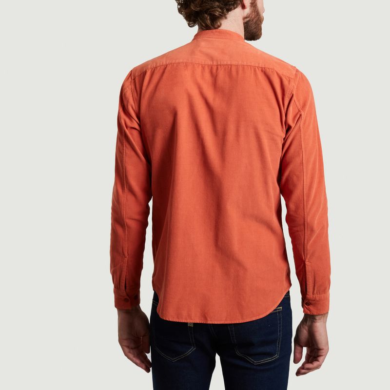 Chemise en velours côtelé col officier Klement - Cuisse de Grenouille