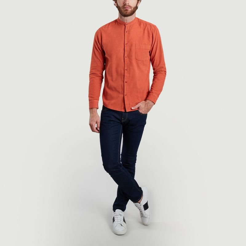 Chemise en velours côtelé col officier Klement - Cuisse de Grenouille
