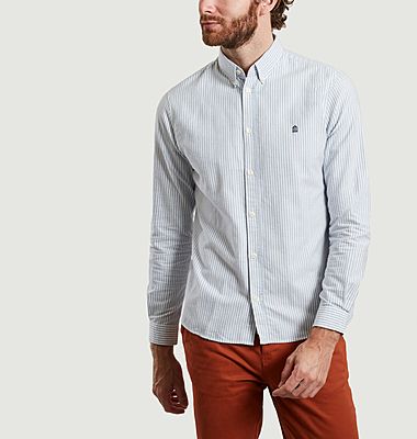 Chemise rayée en coton Oxford bio Kentin