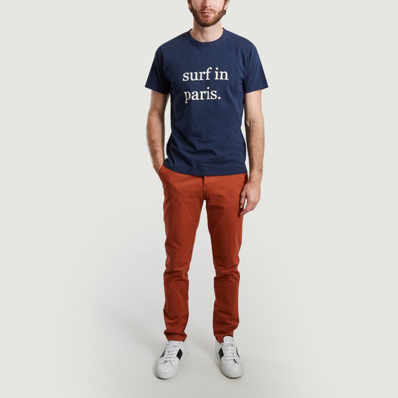 T-shirt imprimé surf in paris en coton bio Karlito - Cuisse de Grenouille