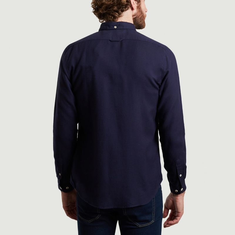 Chemise en coton Oxford bio et lyocell à poche Kolin - Cuisse de Grenouille