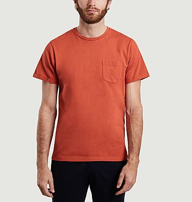 T-shirt en coton bio à poche brodée Korentin