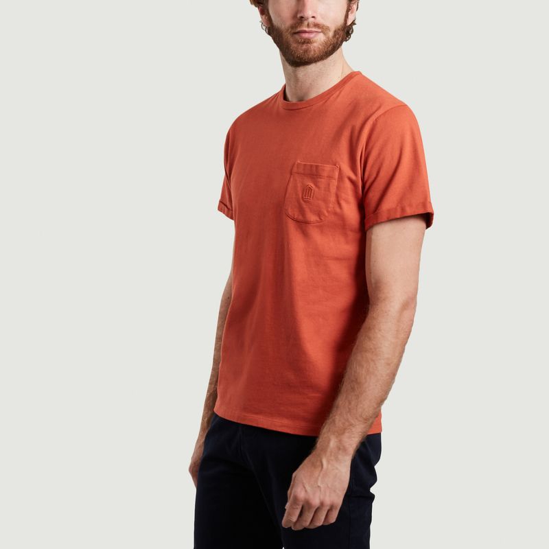 T-shirt en coton bio à poche brodée Korentin - Cuisse de Grenouille