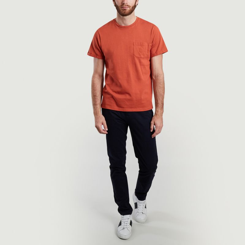 T-shirt en coton bio à poche brodée Korentin - Cuisse de Grenouille
