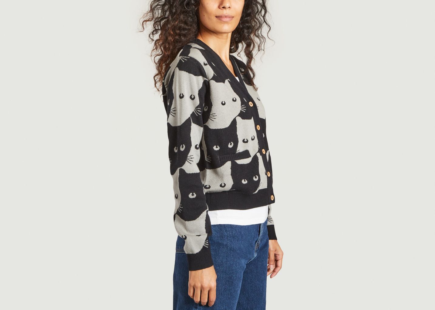 Cardigan en coton bio Iggesund Cats - Dedicated Brand
