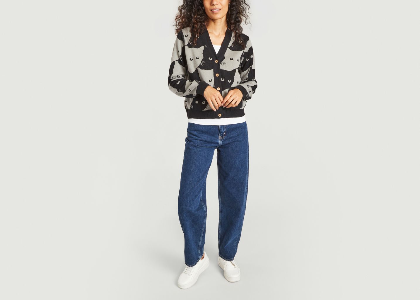 Cardigan en coton bio Iggesund Cats - Dedicated Brand