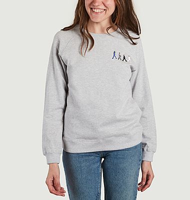 Sweatshirt Ystad Raglan Abbey Road Embroidery