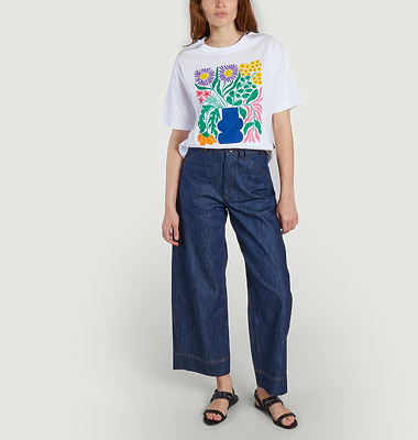 T-shirt vadstena cottage flowers