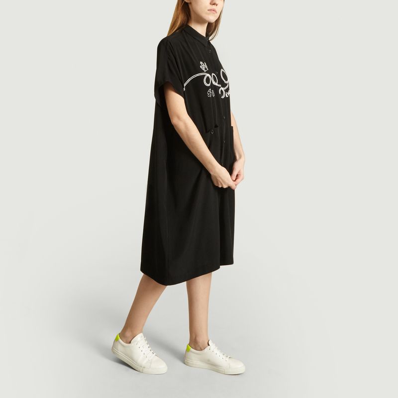Robe chemise fluide imprimée - Dévastée