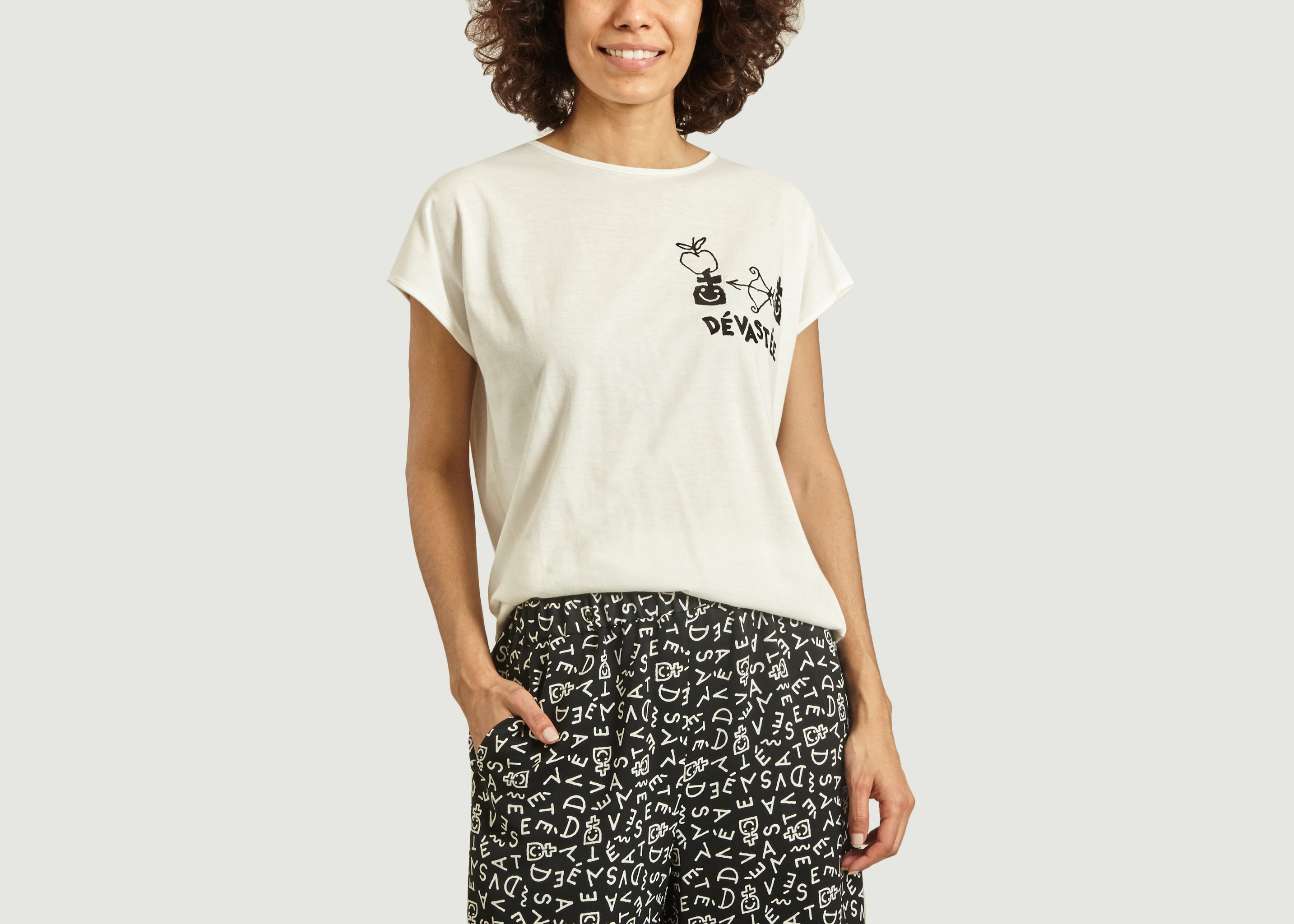 Embroidered soft t-shirt - Dévastée