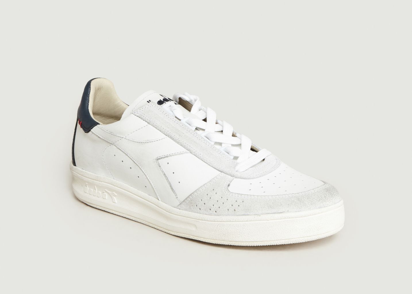 B.Elite H Leather Dirty Trainers White 