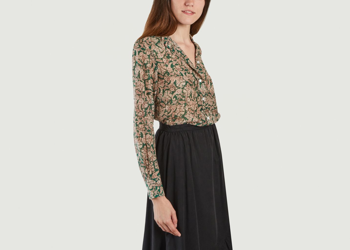 Chemise imprimée en coton et soie Ceza - Diega