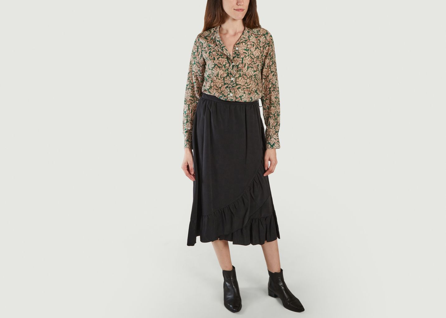 Chemise imprimée en coton et soie Ceza - Diega