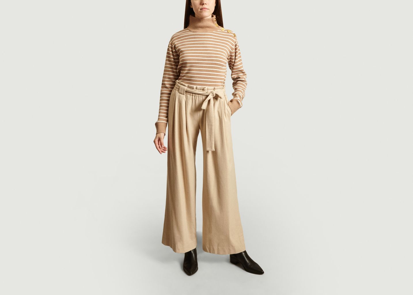 Pantalon évasé ceinturé Poyo - Diega