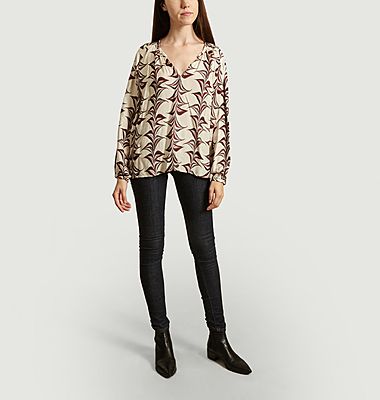 Chicana printed blouse