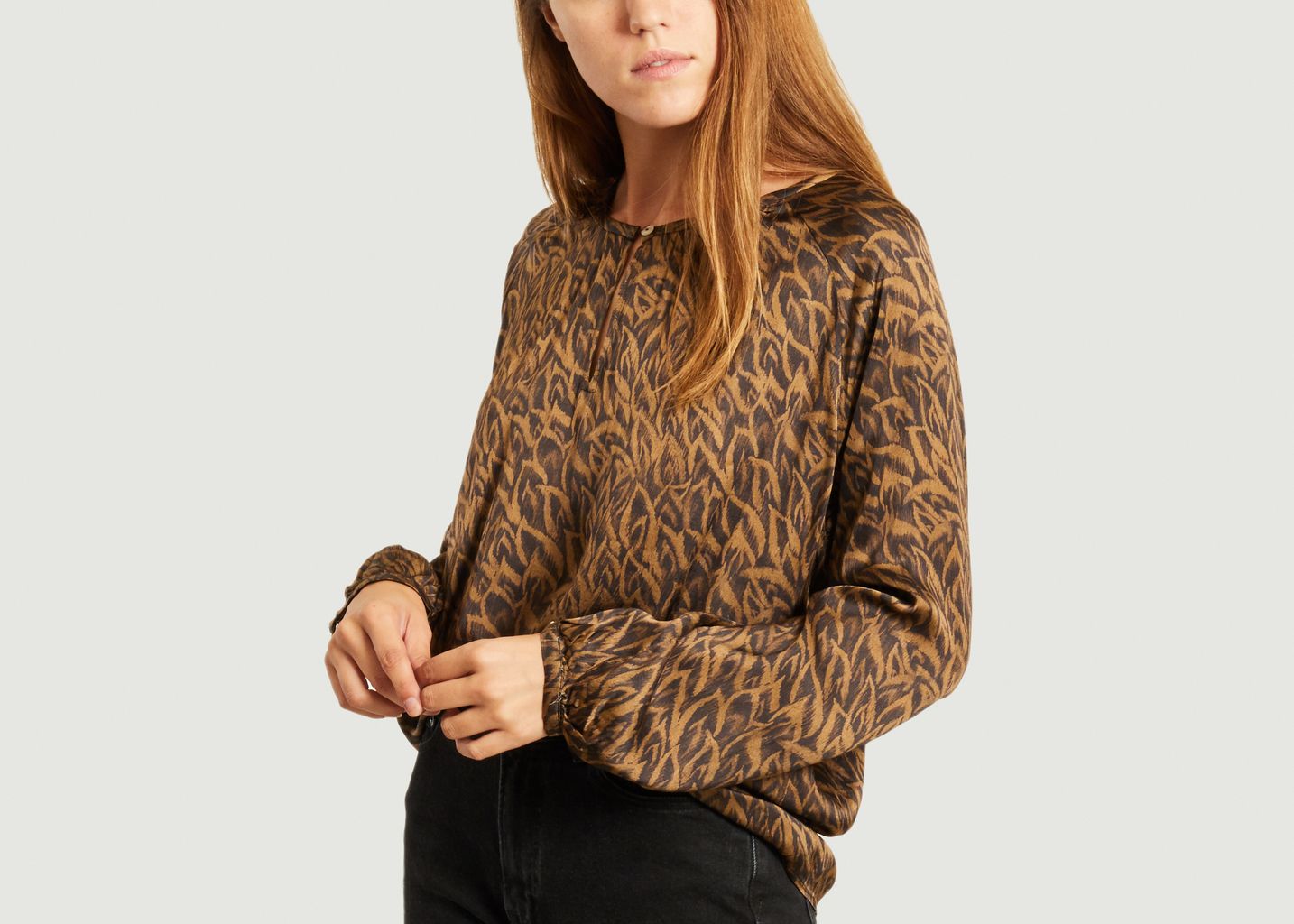 Chemise Chicana à imprimé feuilles - Diega