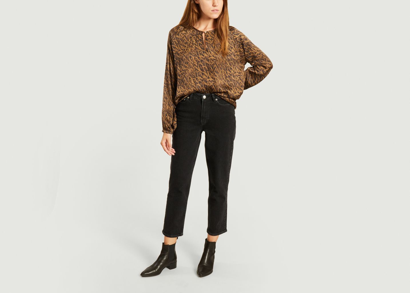Chemise Chicana à imprimé feuilles - Diega