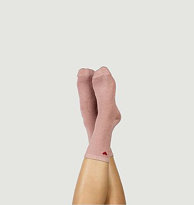 Coeur socks with lurex threads