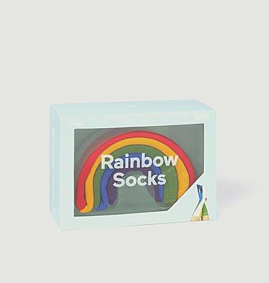 Mehrfarbige Regenbogen-Socken