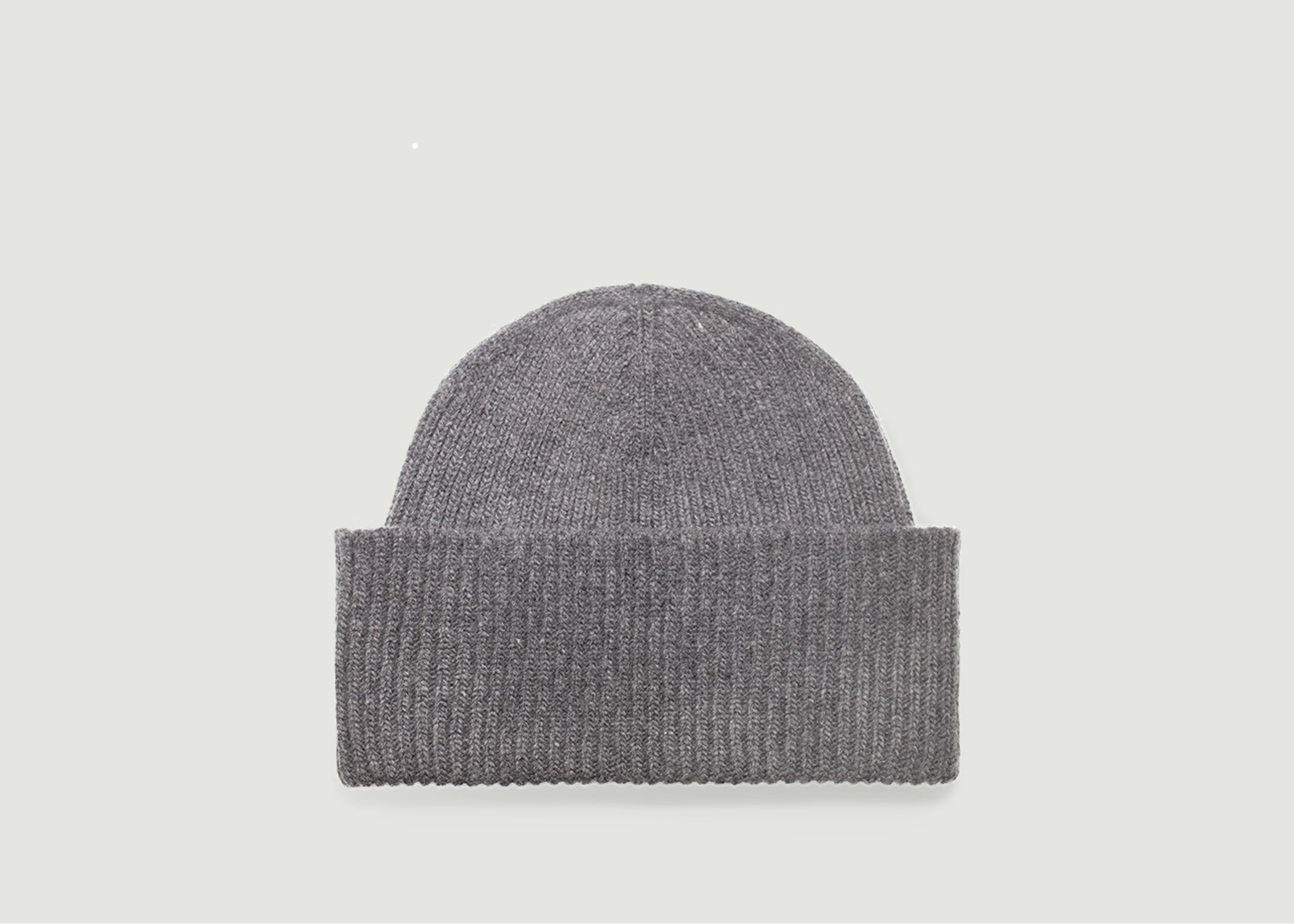  Plain beanie in cashmere and recycled wool - Douillet