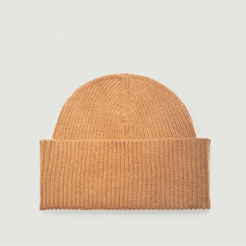 Plain beanie in cashmere and recycled wool - Douillet