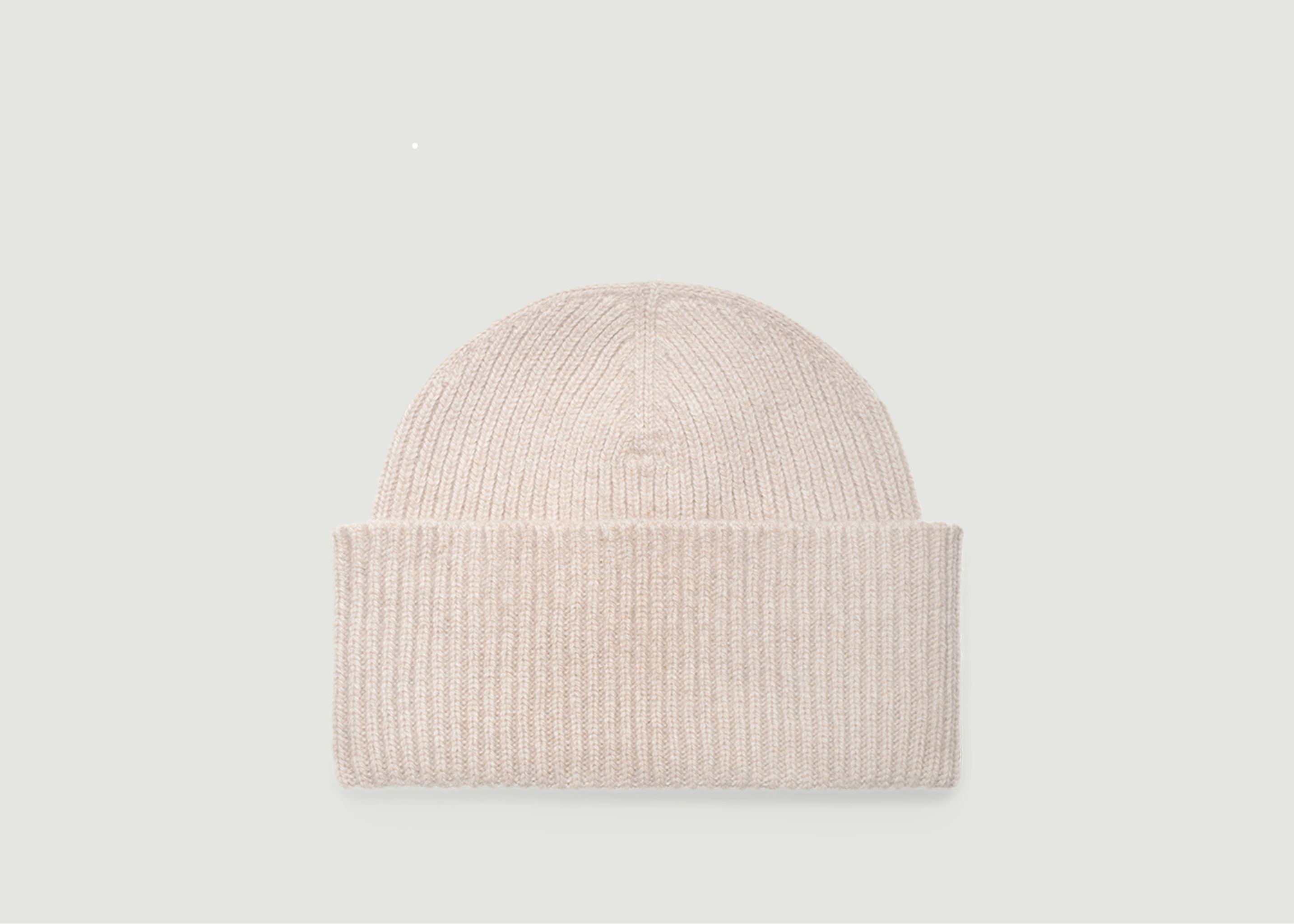 Plain recycelt cashmere and wool hat - Douillet