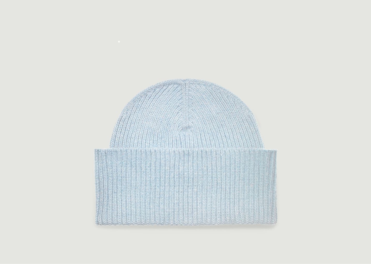 Plain recycled cashmere and wool hat - Douillet