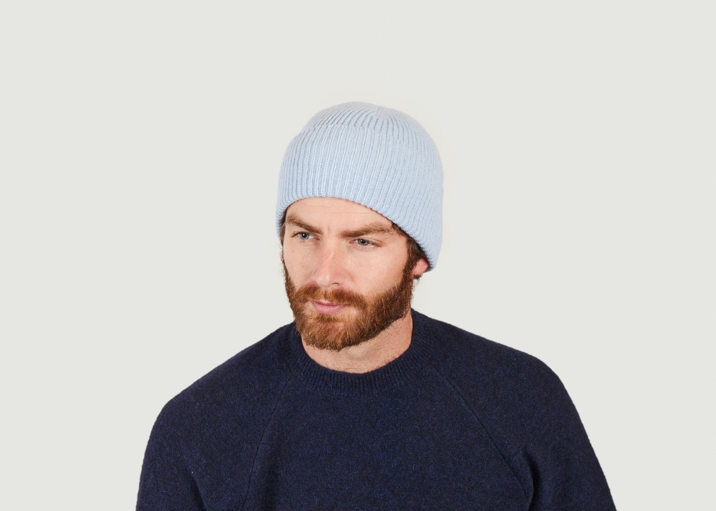 Plain cashmere and wool recycelt hat  - Douillet