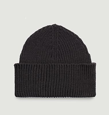 Plain hat in French merino wool 