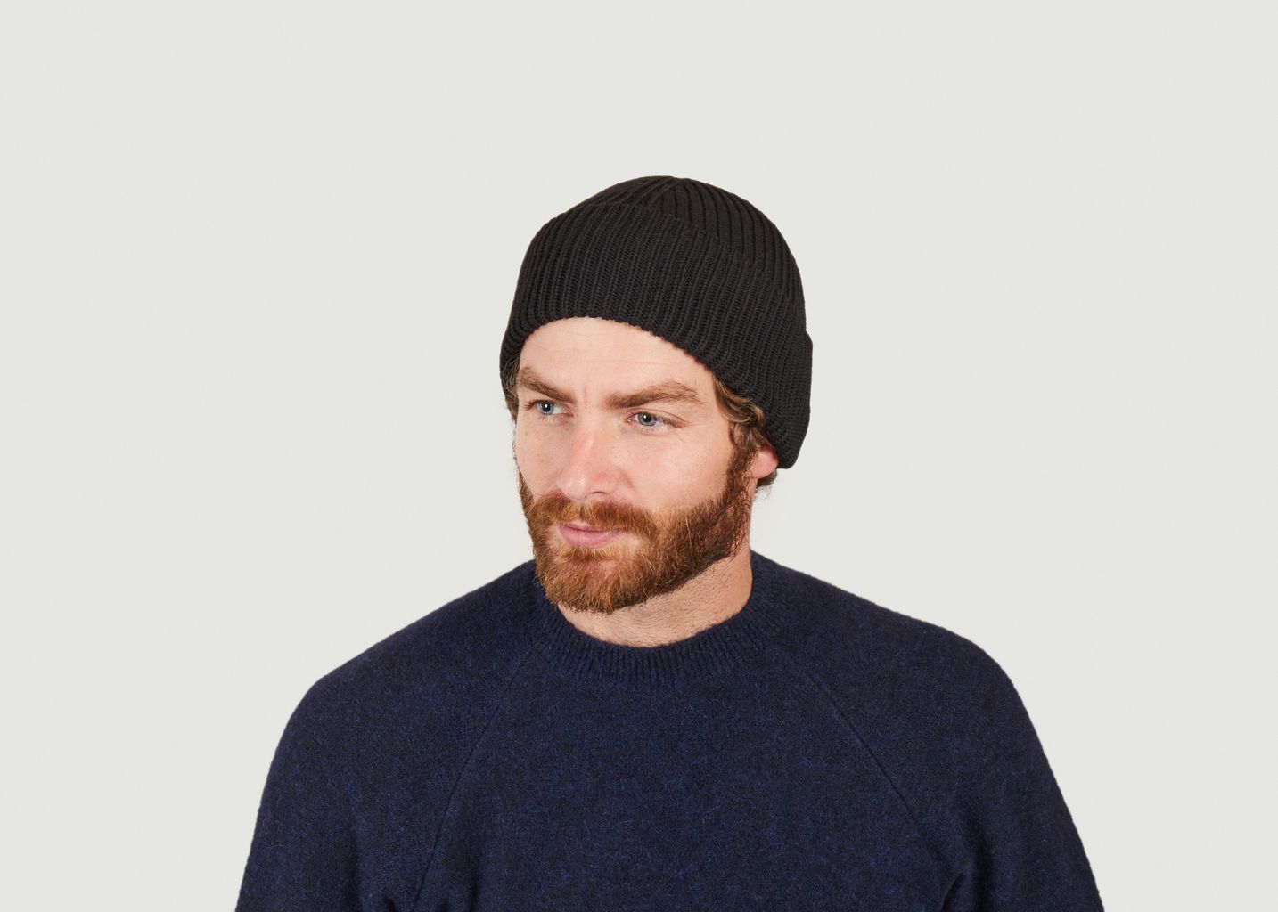 Plain hat in French merino wool  - Douillet