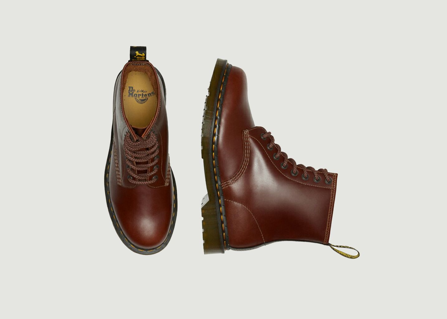 Bottes 1460 abruzzo en cuir marron - Dr. Martens