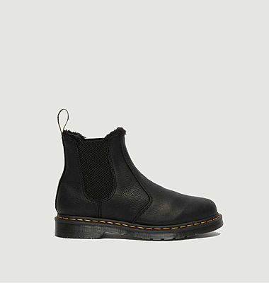 2976 leather and faux-fur Chelsea boots