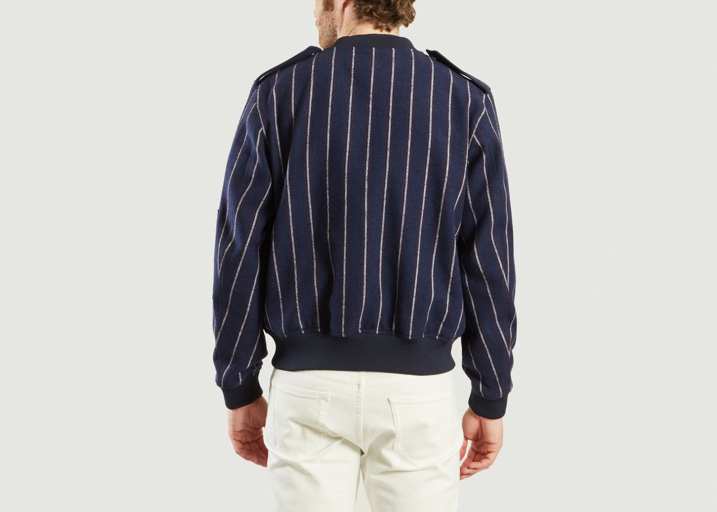 Striped Bomber Jacket - Editions M.R