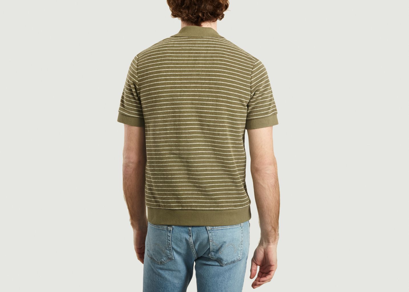 Polo Sean Rayé Olive - Editions M.R