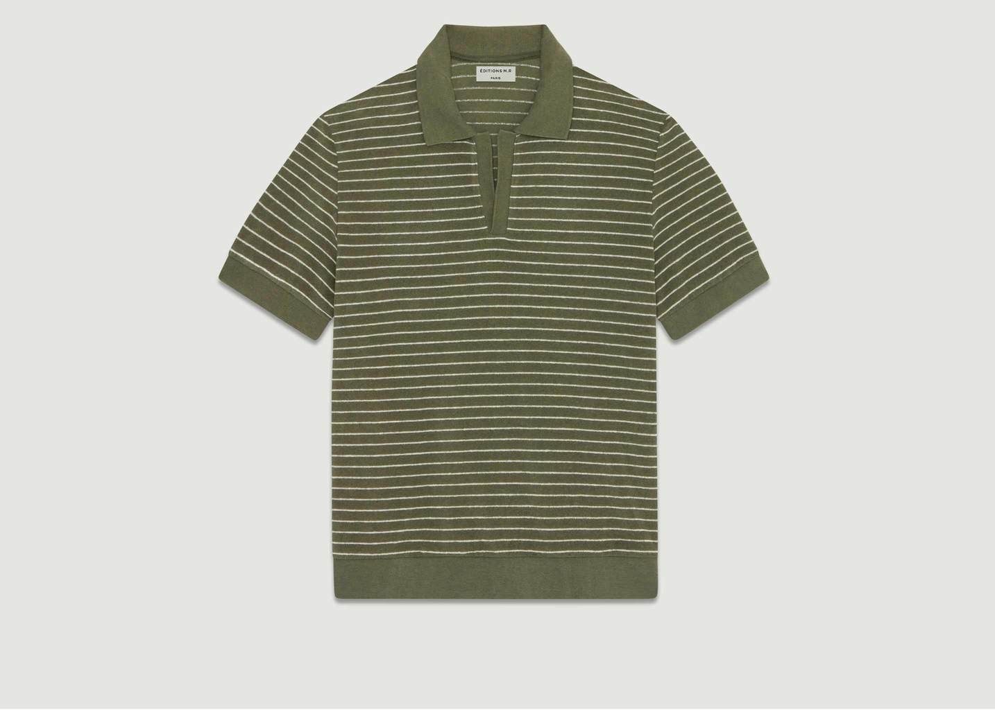 Polo Sean Rayé Olive - Editions M.R