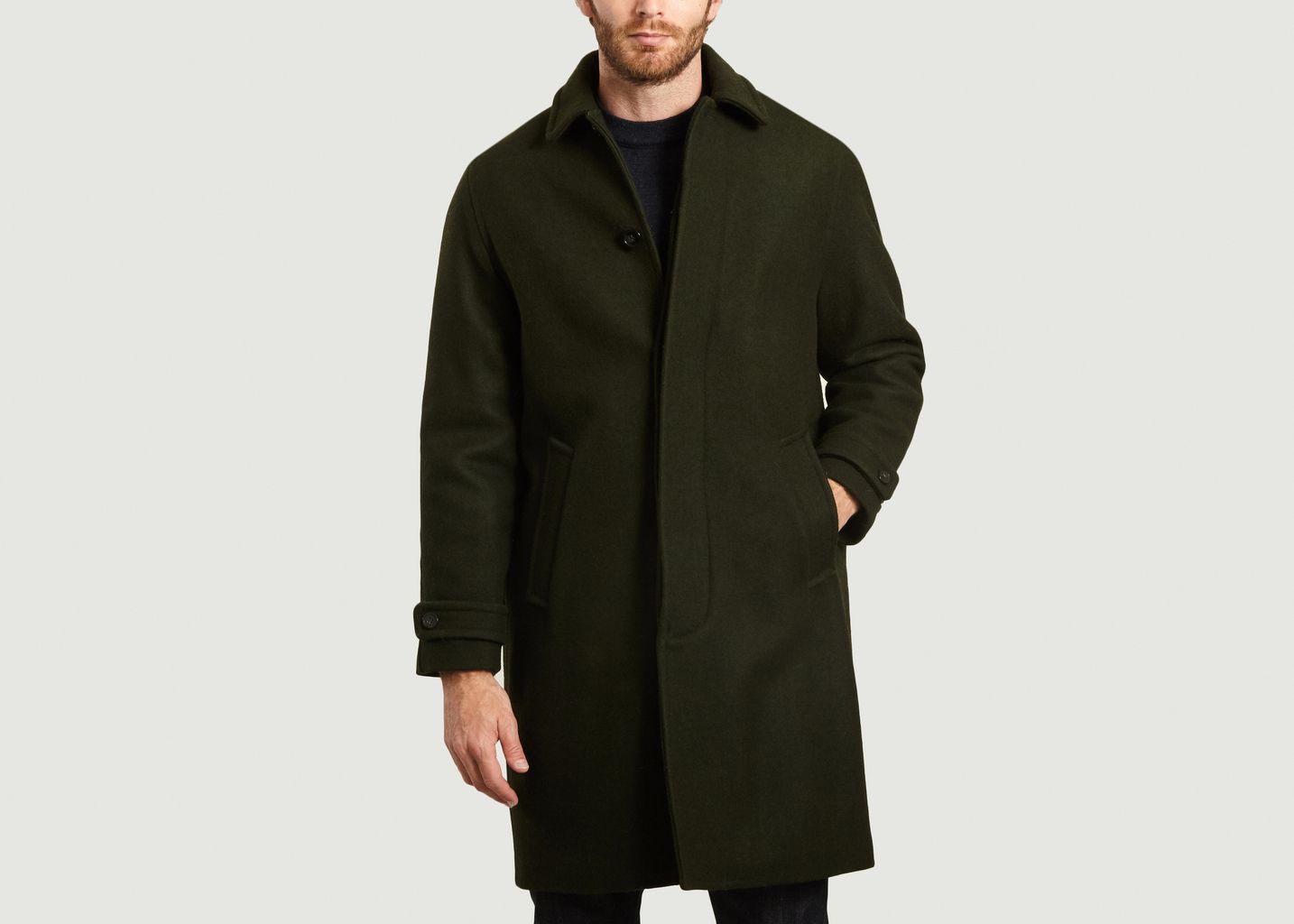 manteau vert bouteille