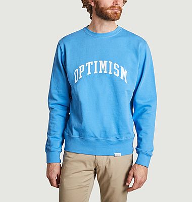 Sweatshirt en coton bio imprimé Optimism