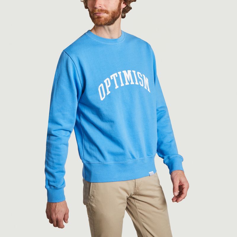 Sweatshirt aus Bio-Baumwolle mit Optimismus-Aufdruck - Edmmond Studios