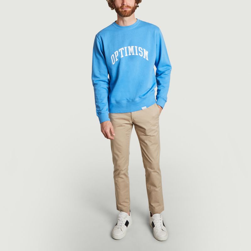 Sweatshirt aus Bio-Baumwolle mit Optimismus-Aufdruck - Edmmond Studios