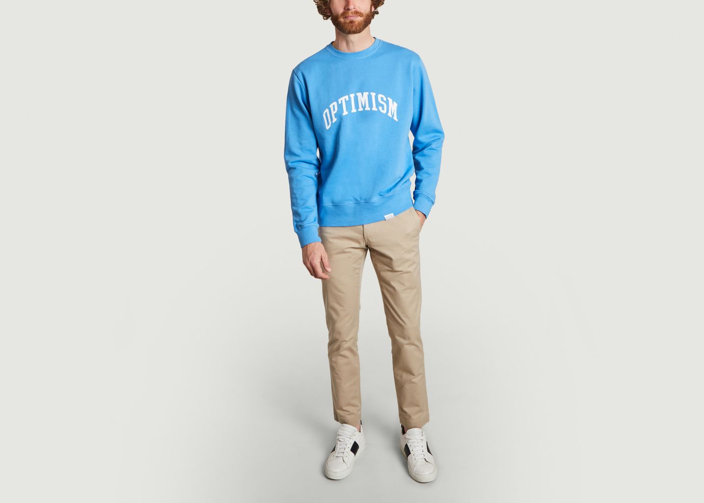 Organic cotton sweatshirt printed Optimism - Edmmond Studios