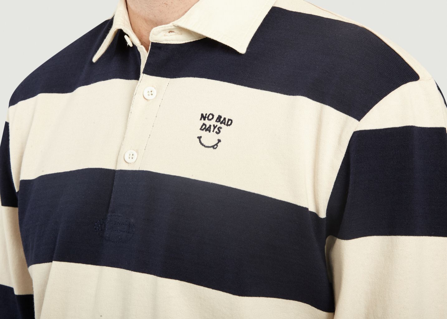 No Bad Days long sleeves rugby polo shirt - Edmmond Studios