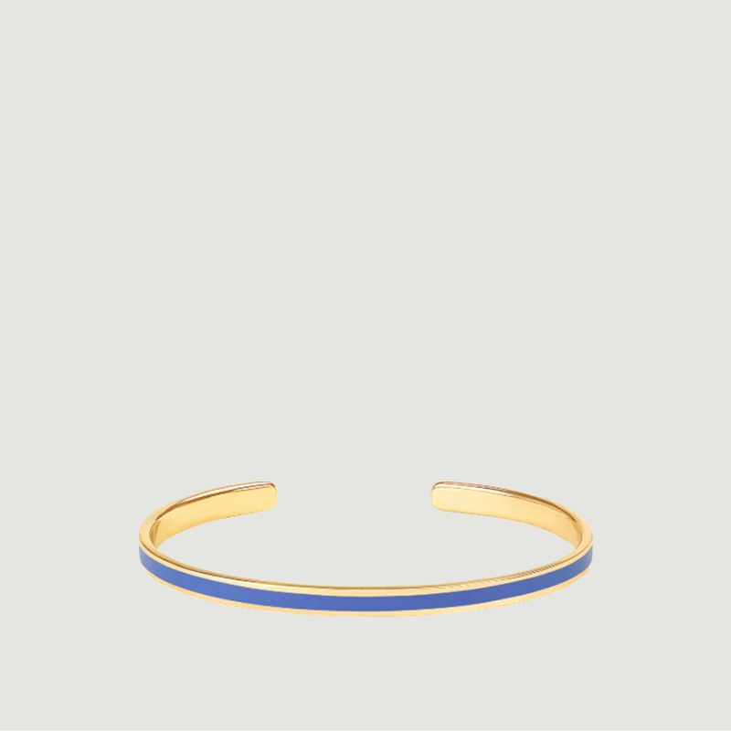 Adjustable open bangle in lacquered golden brass - Bangle Up