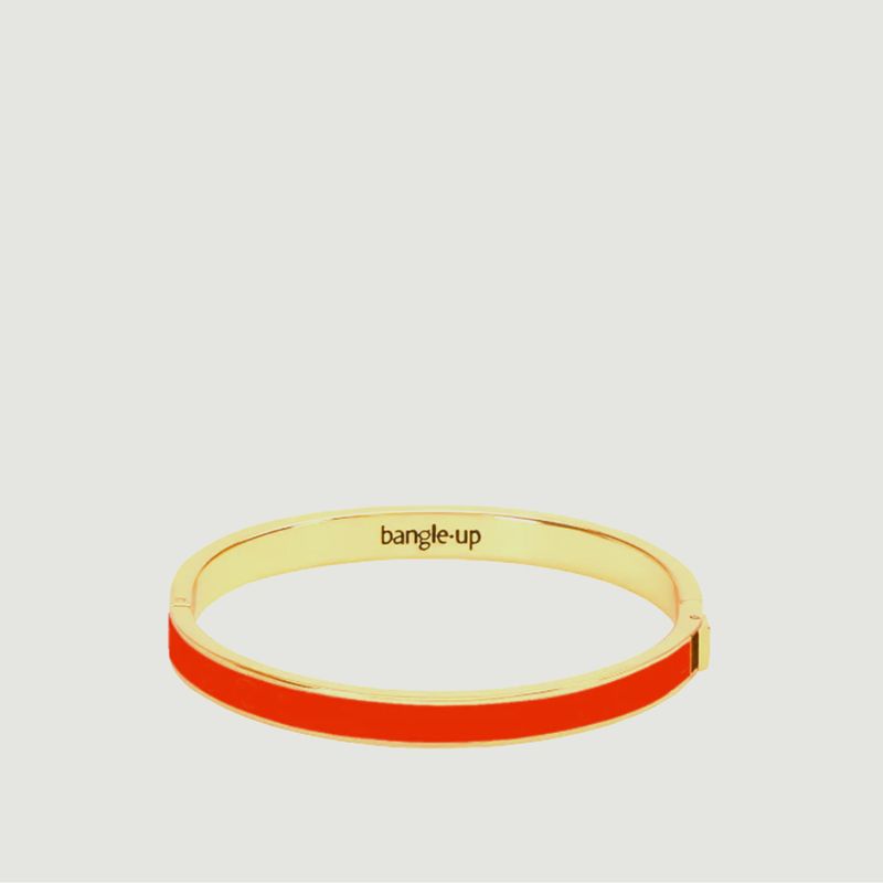 Bangle bracelet with gold lacquered metal clasp - Bangle Up