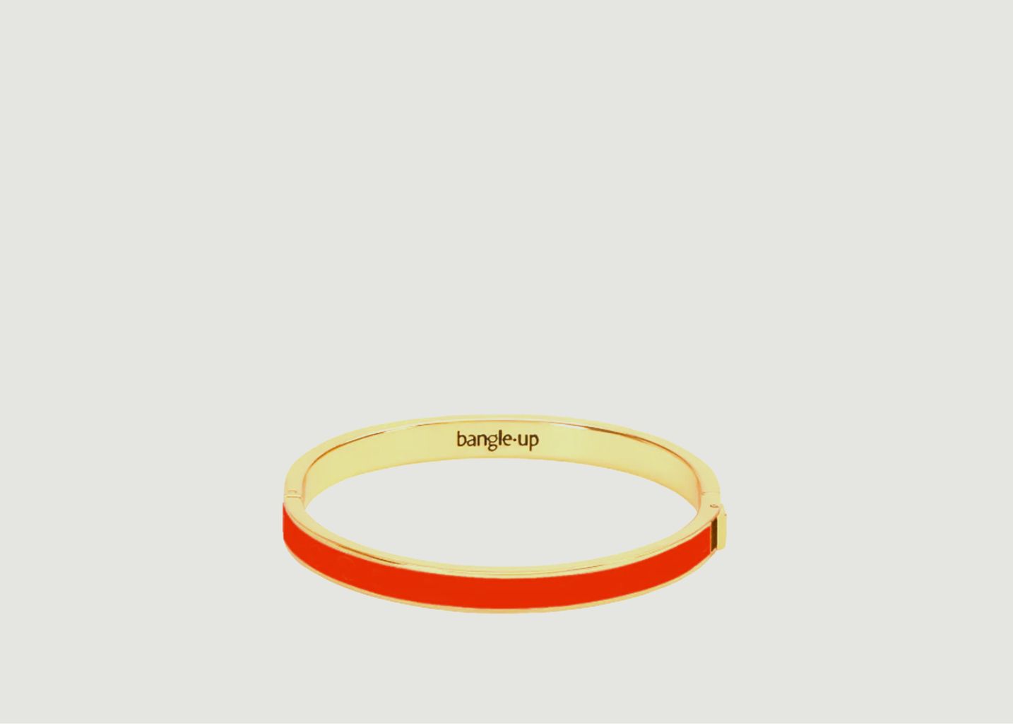 Bangle bracelet with gold lacquered metal clasp - Bangle Up